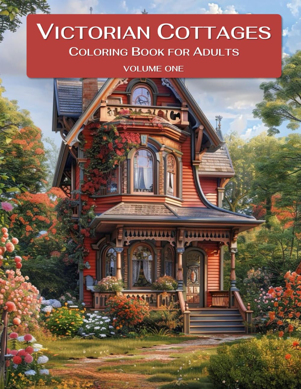 Victorian Cottages Coloring Book for Adults