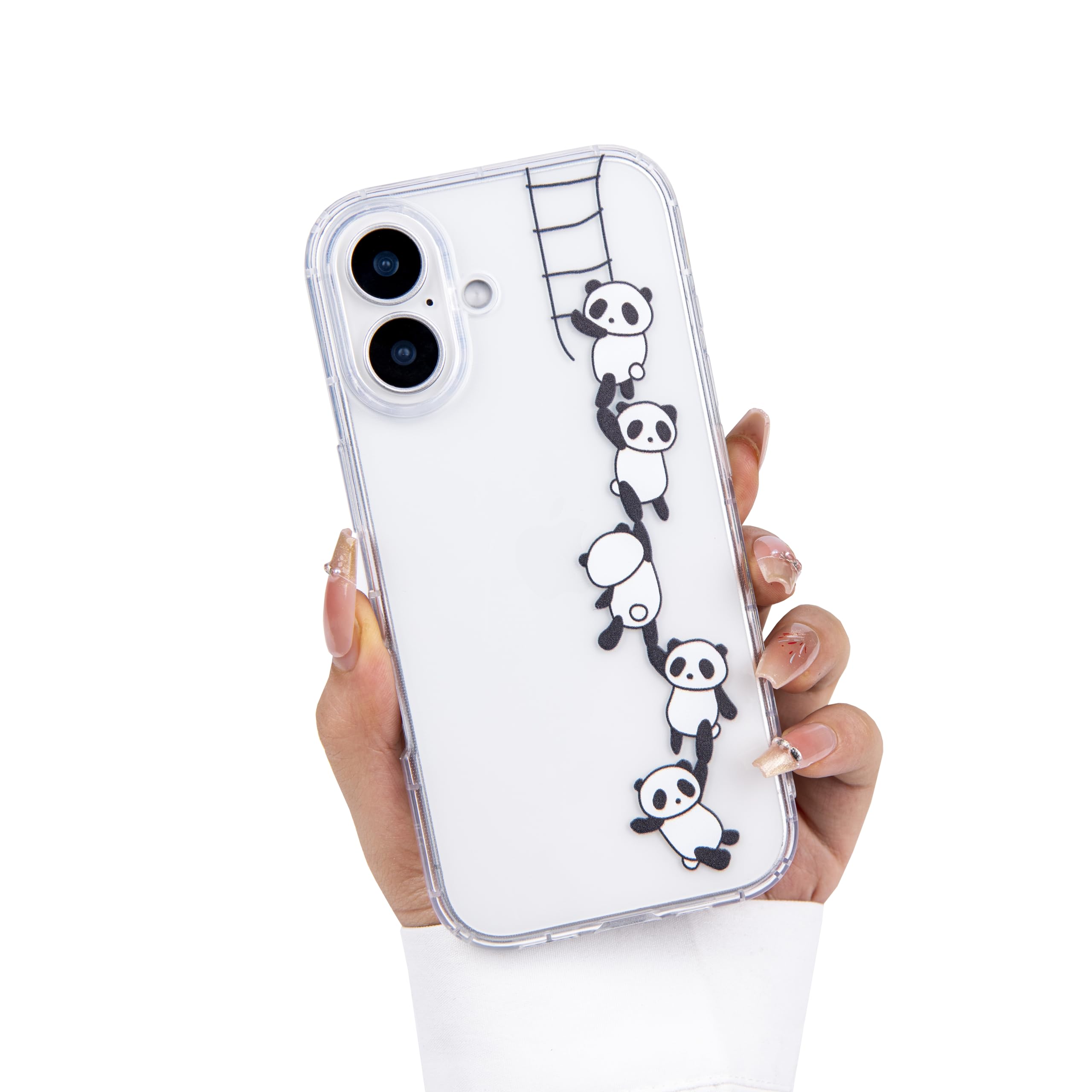 Einaily Hülle für iPhone 17 Case Crystal Clear Handyhülle Mode Chic Herz Muster Ultra Dünn Transparent Klare TPU Silikon Bumper Stoßfest Kratzfest Schutzhülle für iPhone 17 Slim Case Cover