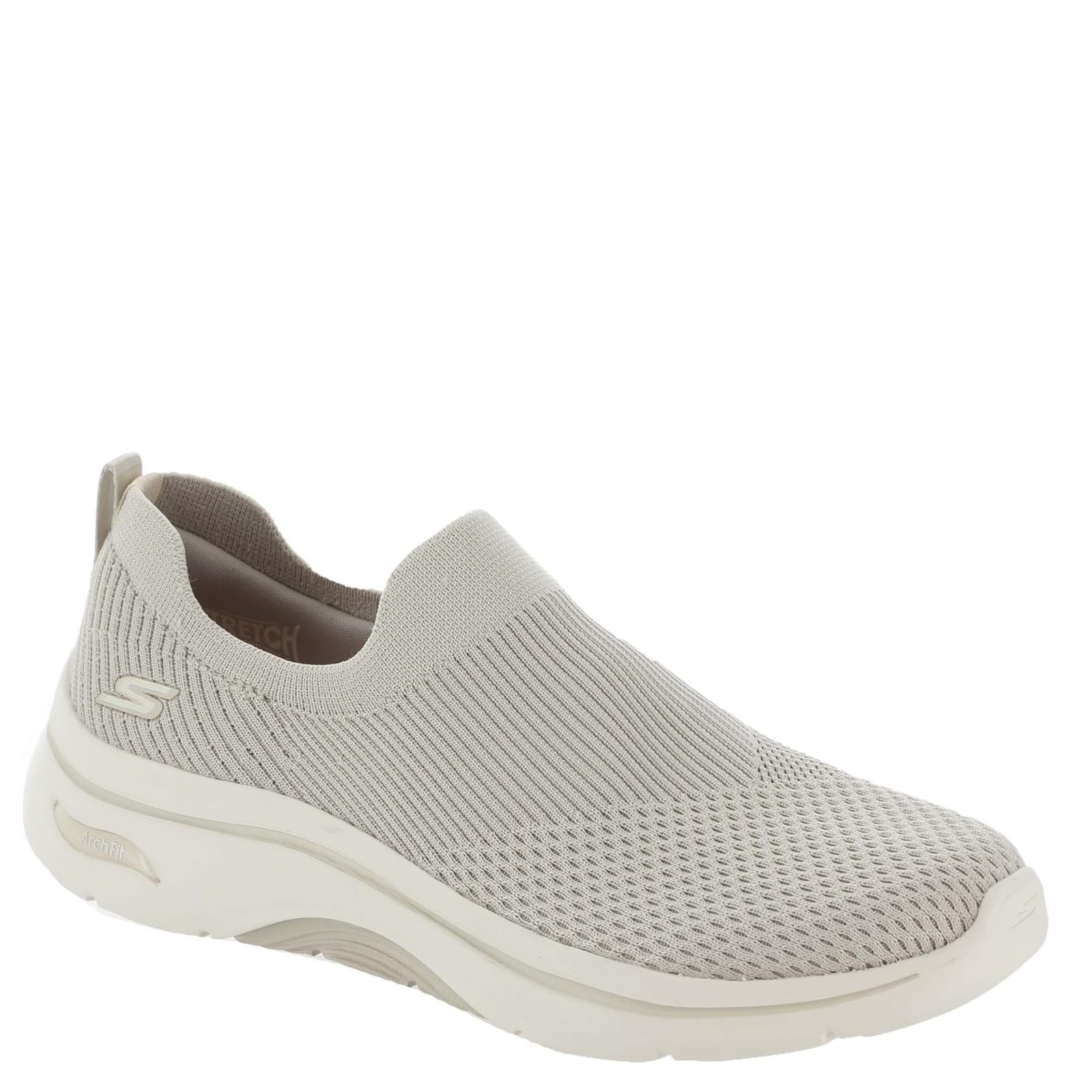 Skechers Women's GO Walk Arch FIT 2.0 Paityn Trainers, Taupe Textile/Trim, 4.5 UK