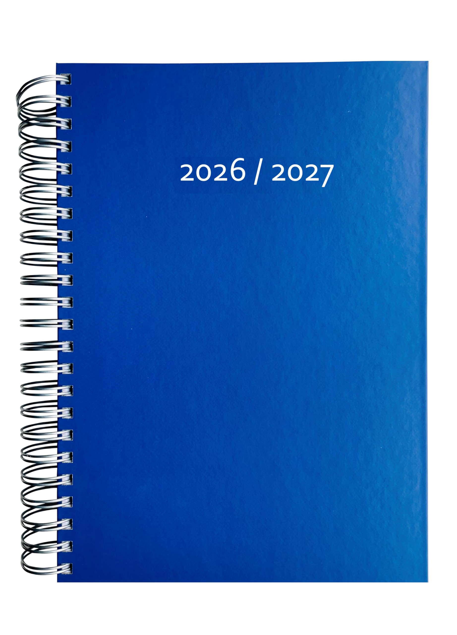 edition cumulus Kalendarz 2026/2027 DIN A4 – gruby kalendarz dzienny – sierpień 2026 – sierpień 2027, wiązanie spiralne, czarny, wyprodukowano w Niemczech, dużo miejsca na dzień – ciemnoniebieski