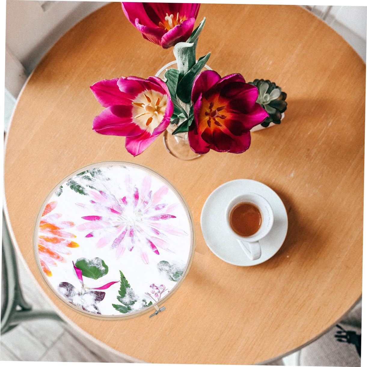 Hohopeti DIY Paper Making Screen Round Paper Frame Wooden Frame for Papermaking