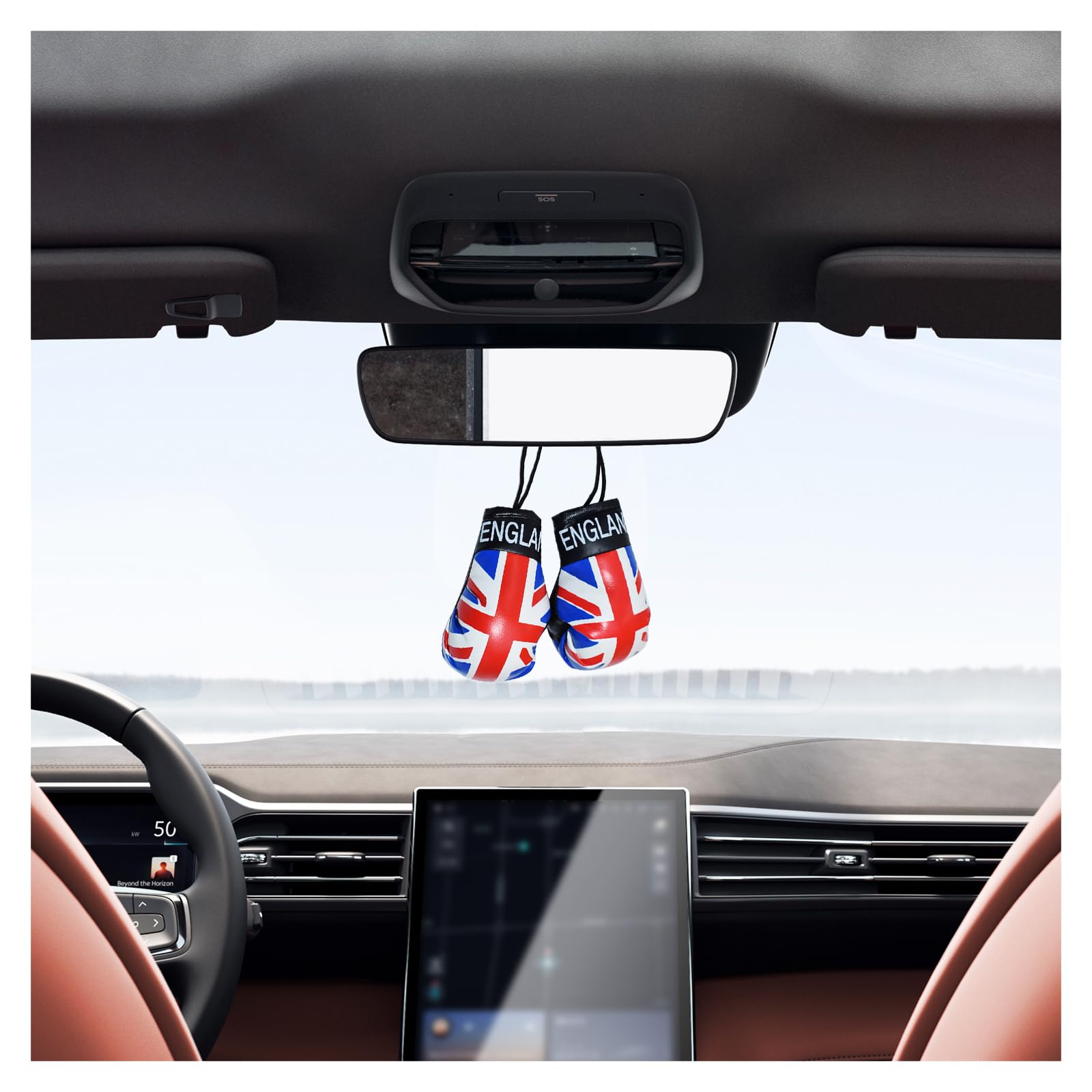 Kewucn 1 Pair Mini Boxing Gloves for Car Mirror, Miniature Punching Gloves Christmas Ornament, Hanging Decoration or Souvenir Display for Home & Car Use, Universal Auto Accessories (United Kingdom)