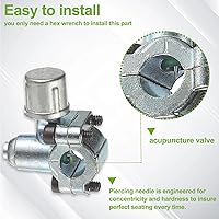 Vista 5 de BPV-31 Kit de válvula de perforación de válvula de grifo para refrigerador es adecuado para fundas universales de tarjetas de refrigerador de 1/4