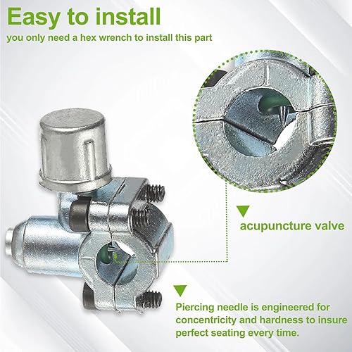 Miniatura 5 de BPV-31 Kit de válvula de perforación de válvula de grifo para refrigerador es adecuado para fundas universales de tarjetas de refrigerador de 14