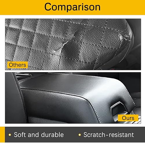 Miniatura 6 de A ABIGAIL Funda para reposabrazos de consola central compatible con Ford F250 F350 F450 2017-2023 de piel sintética para reposabrazos, tapa de