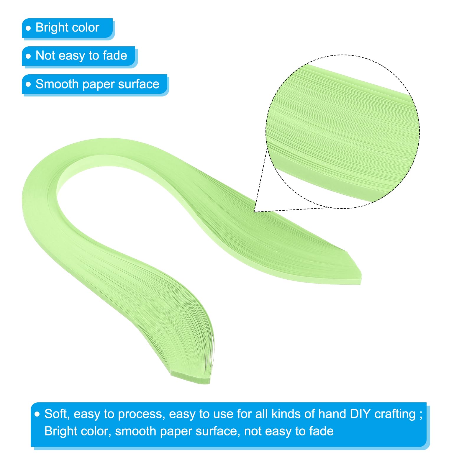 PATIKIL Quilling Strips Paper 600pcs 5mm 39cm Origami Paper Quilling Kits for Art DIY Hand Craft Christmas Light Green - Image 3