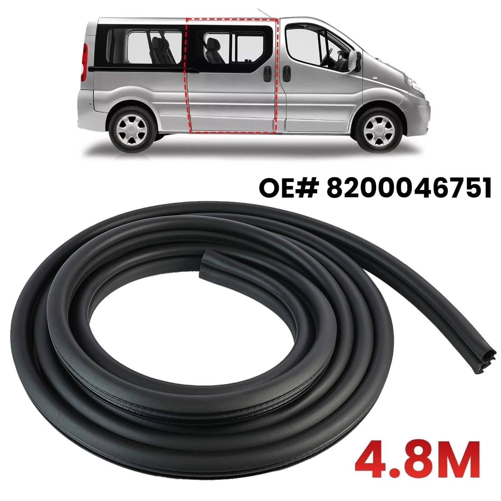 tira de sellado para ventana Junta de estanqueidad para puerta corredera Para Opel Para Vivaro 2001-2014 (OE# 8200046751)
