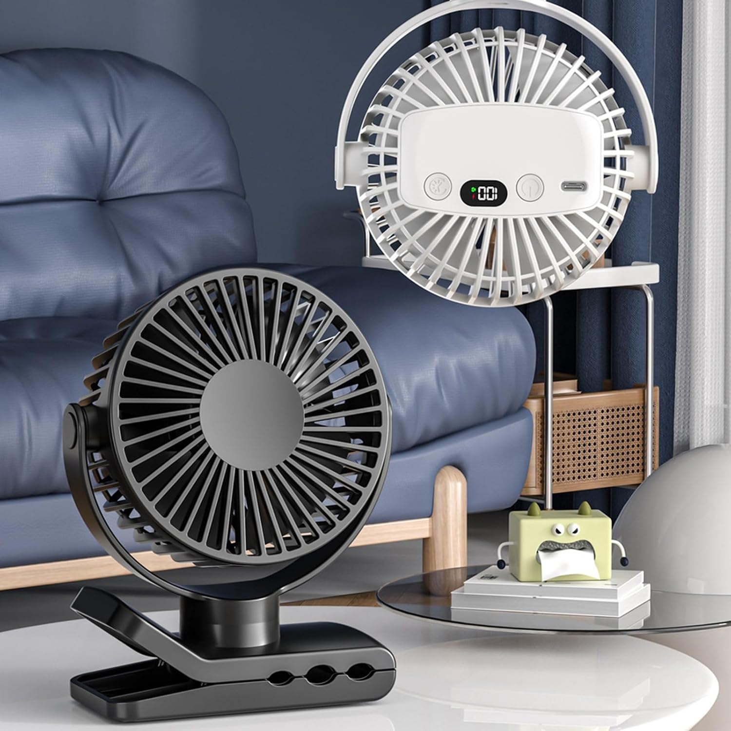Multi Direction Clip Fan 5 Piece Design 3 to 6 Hours Usage Ideal for Indoor Outdoor Spaces Quiet Clip Fan