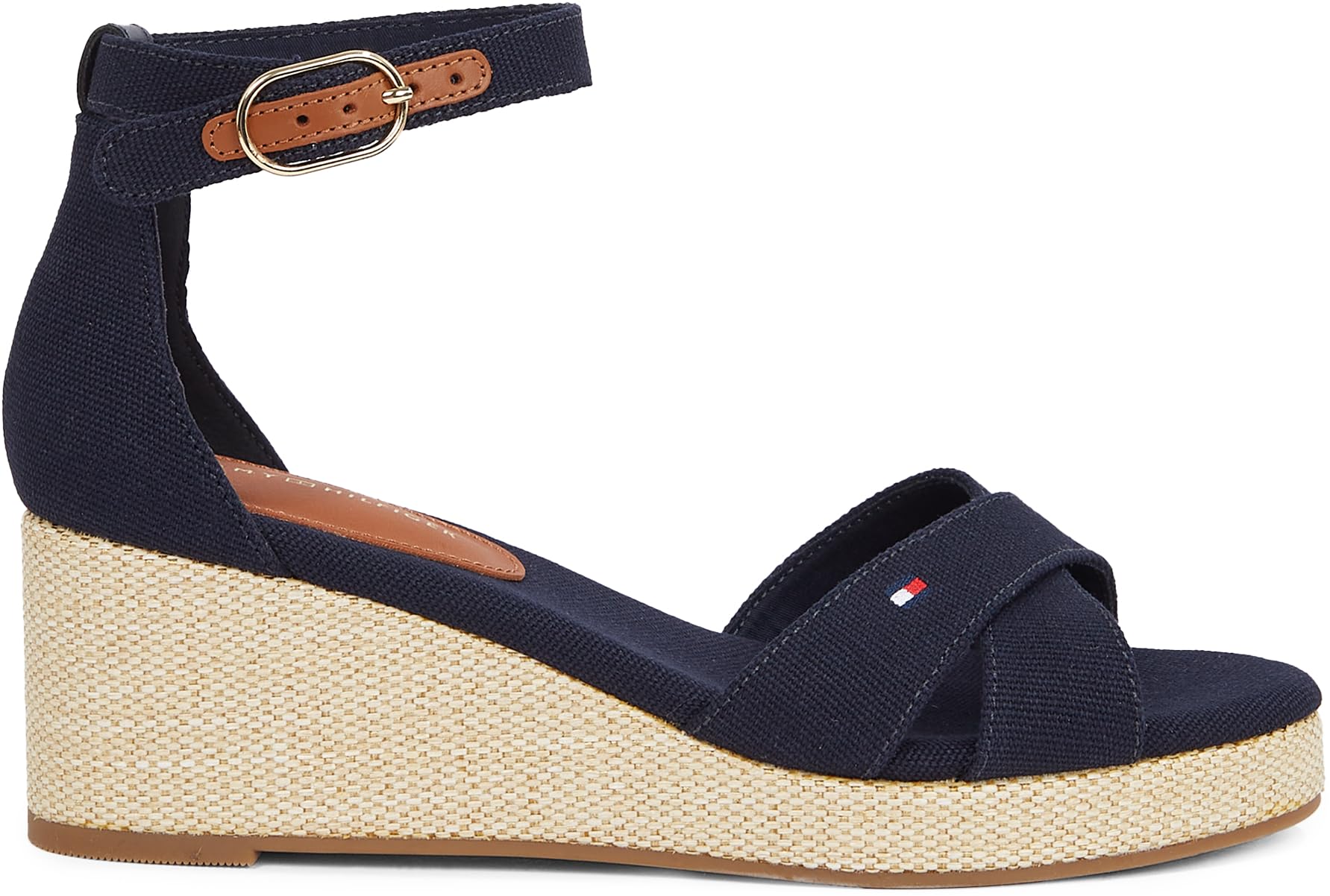 Tommy Hilfiger Kobiety Flag Criss-cros Mid Wedge Espad Fw0fw08481Espadryle na koturnie