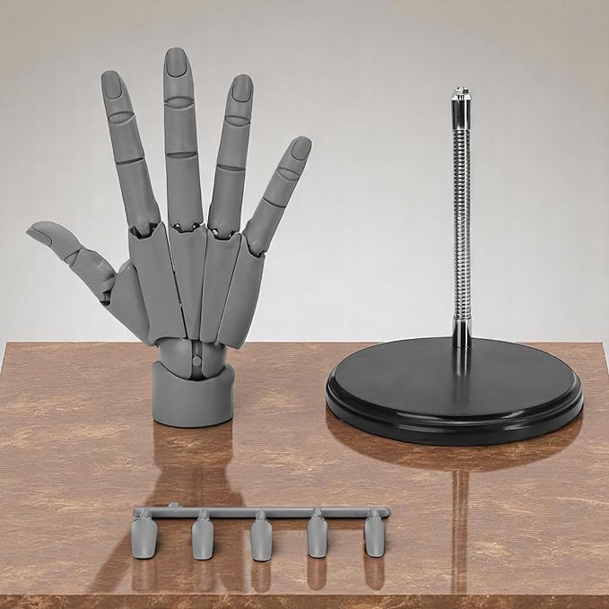 Modelo de Mano Derecha 1:1 Articulado para Dibujo, Maniquí de Artista Flexible miniatura 3