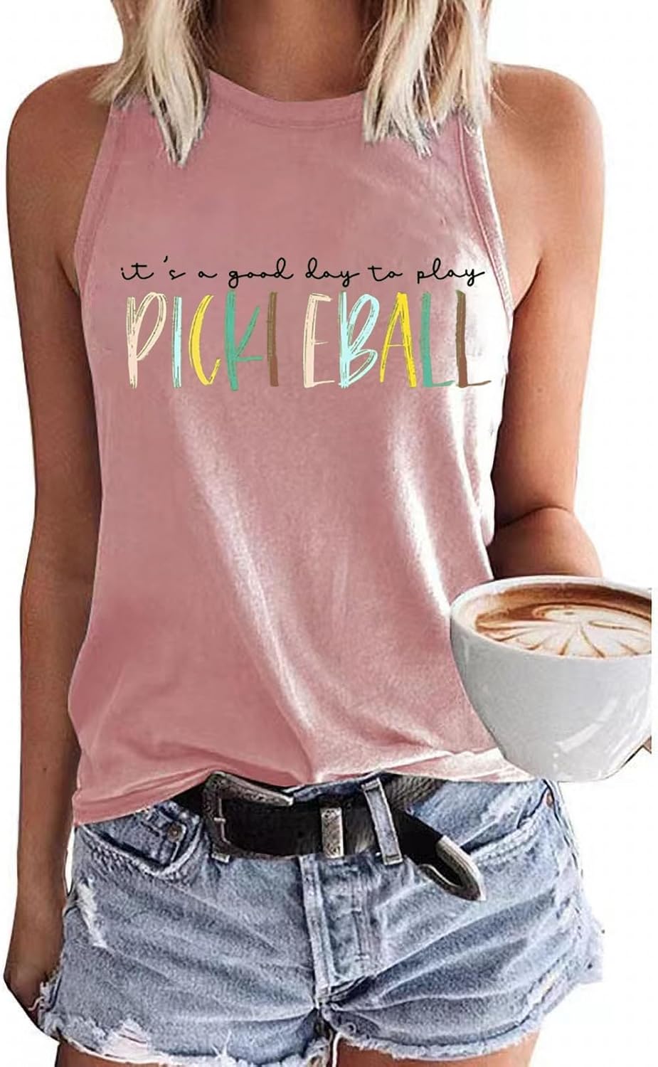 Women It’s a Good Day to Play Pickleball Tank Top Pickleball Lover Shirt Summer Casual Sport Sleeveless Top