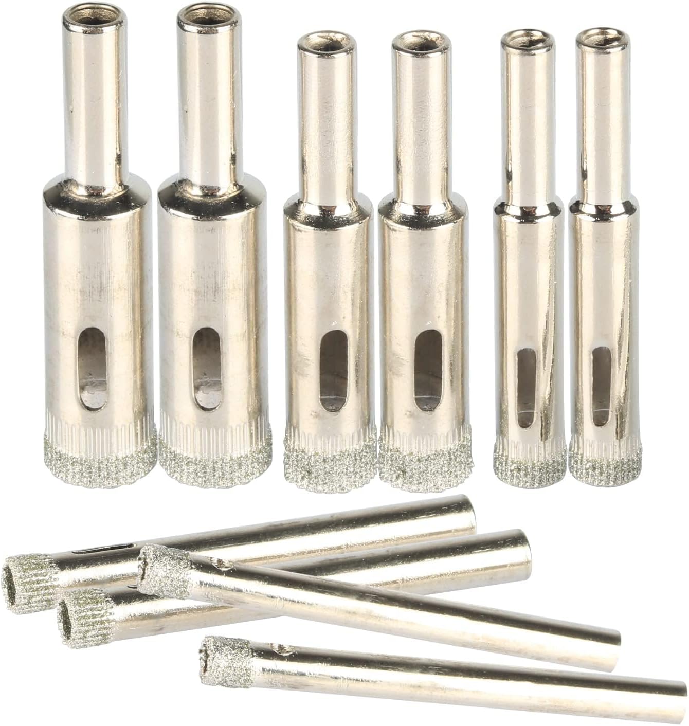 Yakamoz 10Pcs Diamond Core Drill Bit Set Tile Glass Drill Bits Ceramic Hole Saw Cutter for Glass Ceramic Tlies Porcelain Granite Marble Stone Drilling Holes
