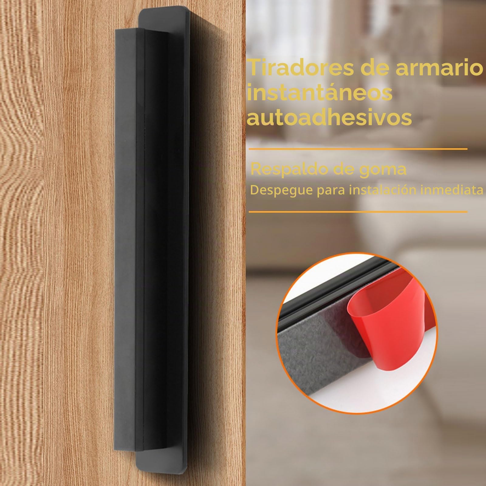 MOROBOR Manija adhesiva adhesiva, 2 piezas de 150 mm de aleación de aluminio para puerta corrediza para puerta de cristal, ventana, cajón, armario