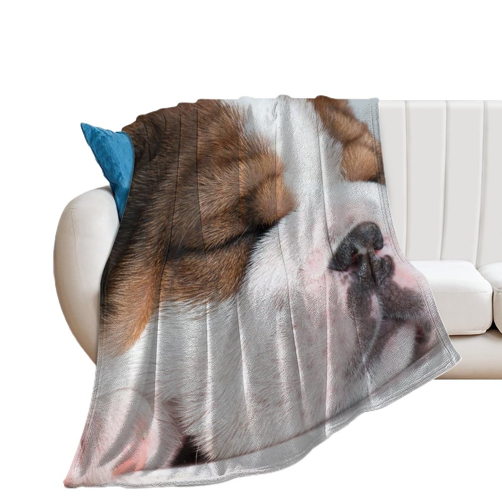 Couverture Polaire Flanelle Haut de Gamme Plaid Canapé Chien Couchant