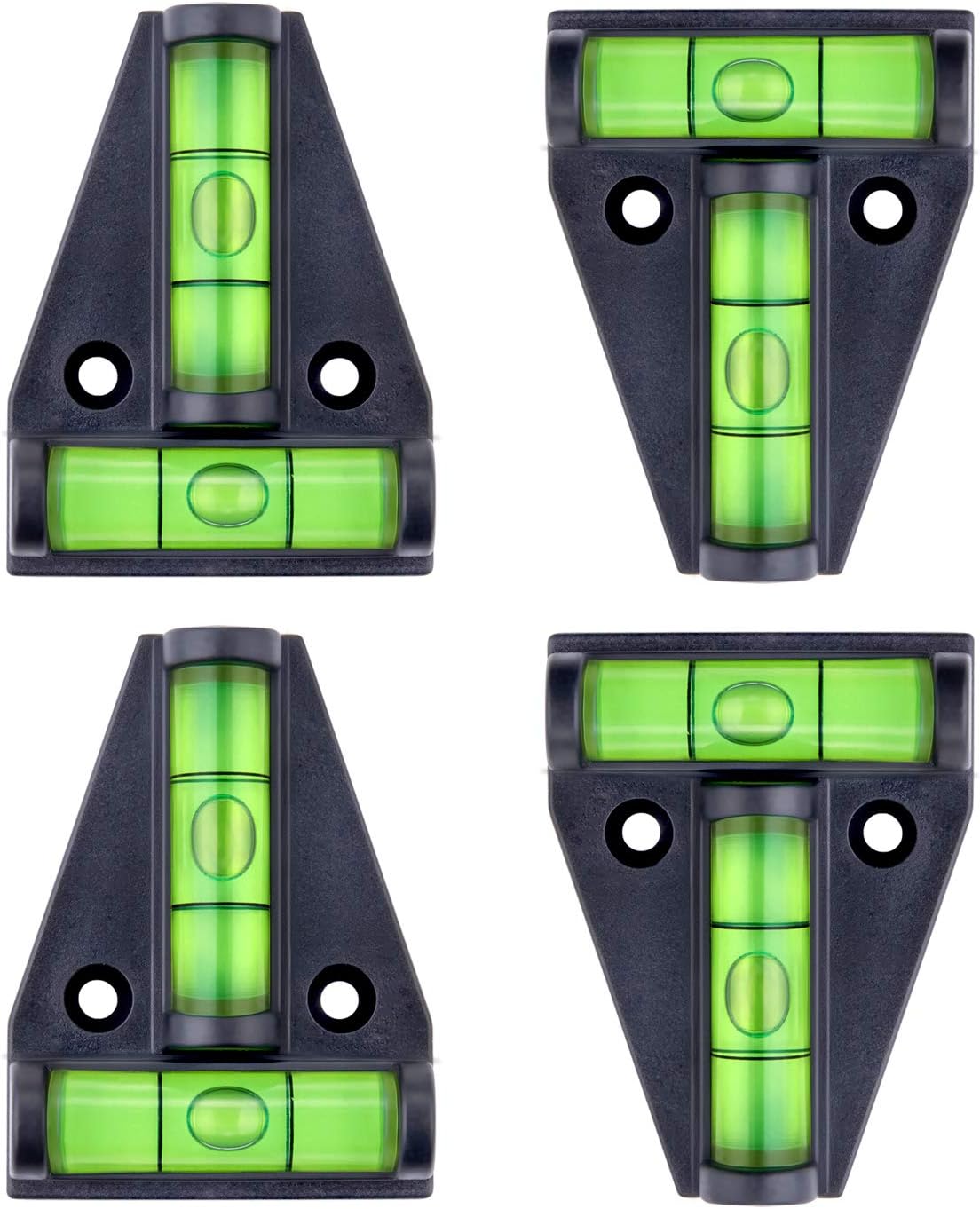 4PCS RV T Level Bubble Levels Cross Check Bubble Two ways Multipurpose Spirit T-type Level for RVs, Camper, Furniture, Trailers, Tripods, Camera Equipment