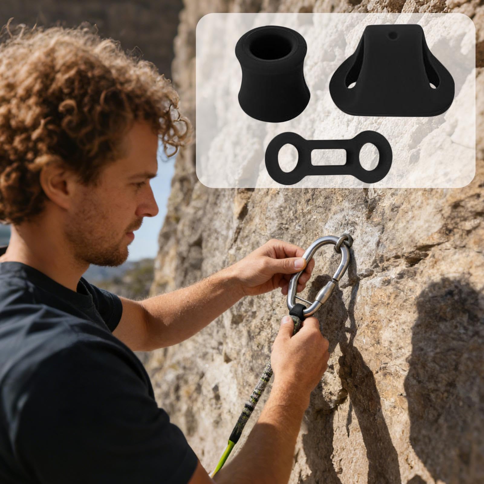 Anelli Per Moschettone Da Arrampicata - Sgancio Rapido Leggero, Clip Per Funi Di Bloccaggio, Dispositivo Di Posizionamento Per La Discesa In Corda Doppia, Attrezzatura Di Sicurezza | Grotta Per Alpini