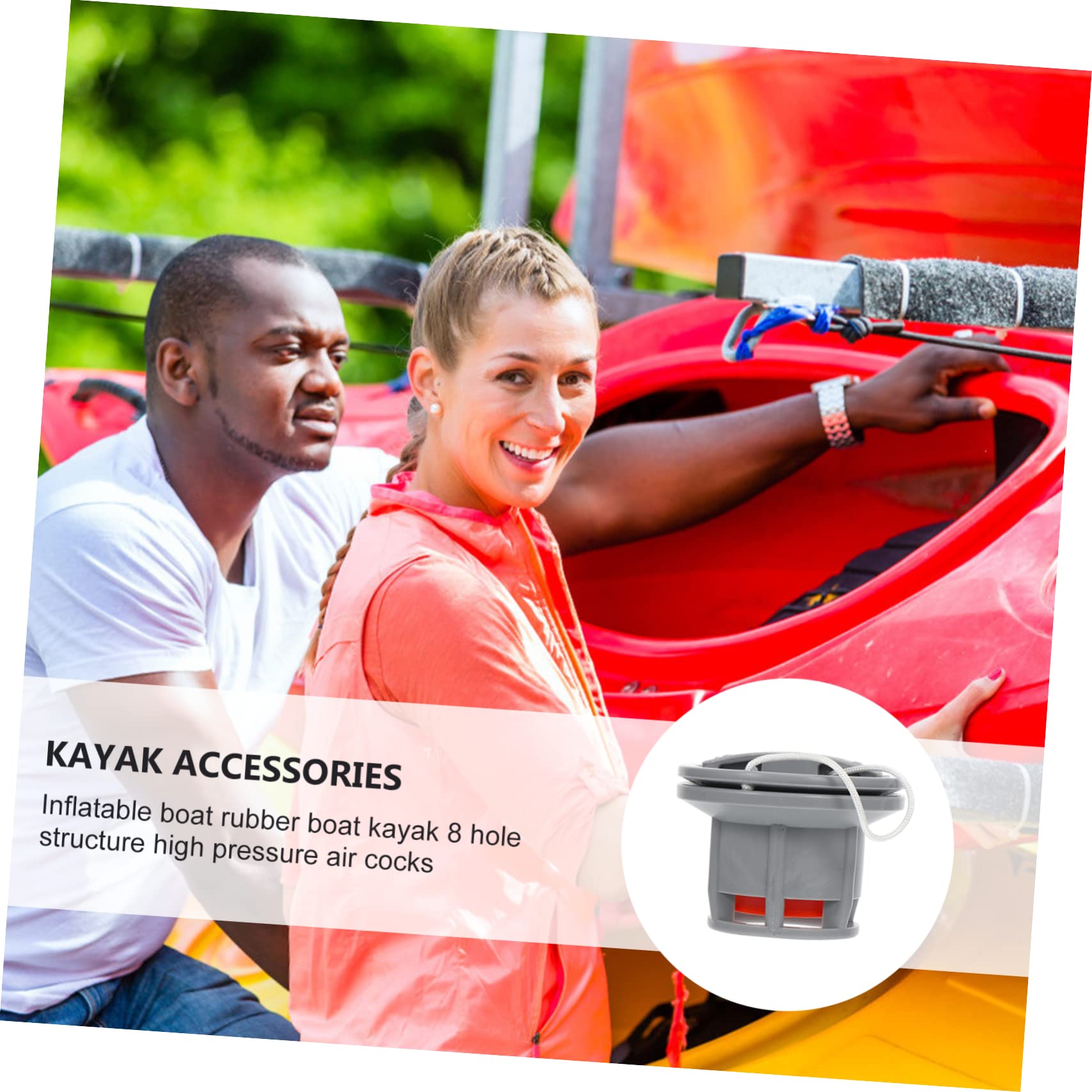 iplusmile Adattatore Pompa Valvola Della Barca Sostituzione Valvole Aria Gonfiabile Controllo Del Gas Della Barca Protezione Ambientale in Pvc Grey