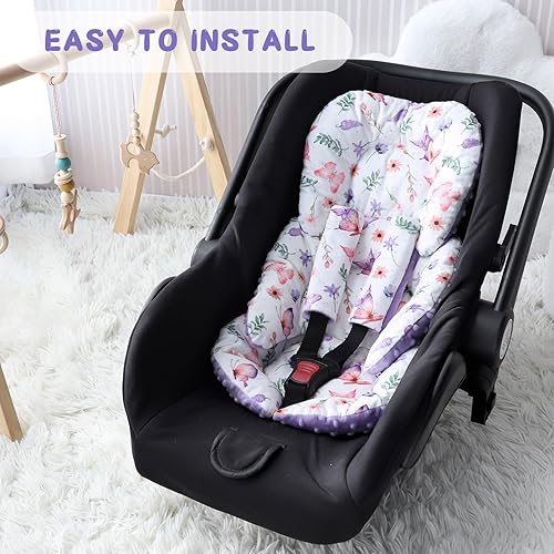 Miniatura 8 de Pea Pod Inserto de asiento de automóvil infantil con fundas para correa, todo en uno, reversible, soporte de cabeza de asiento de automóvil para