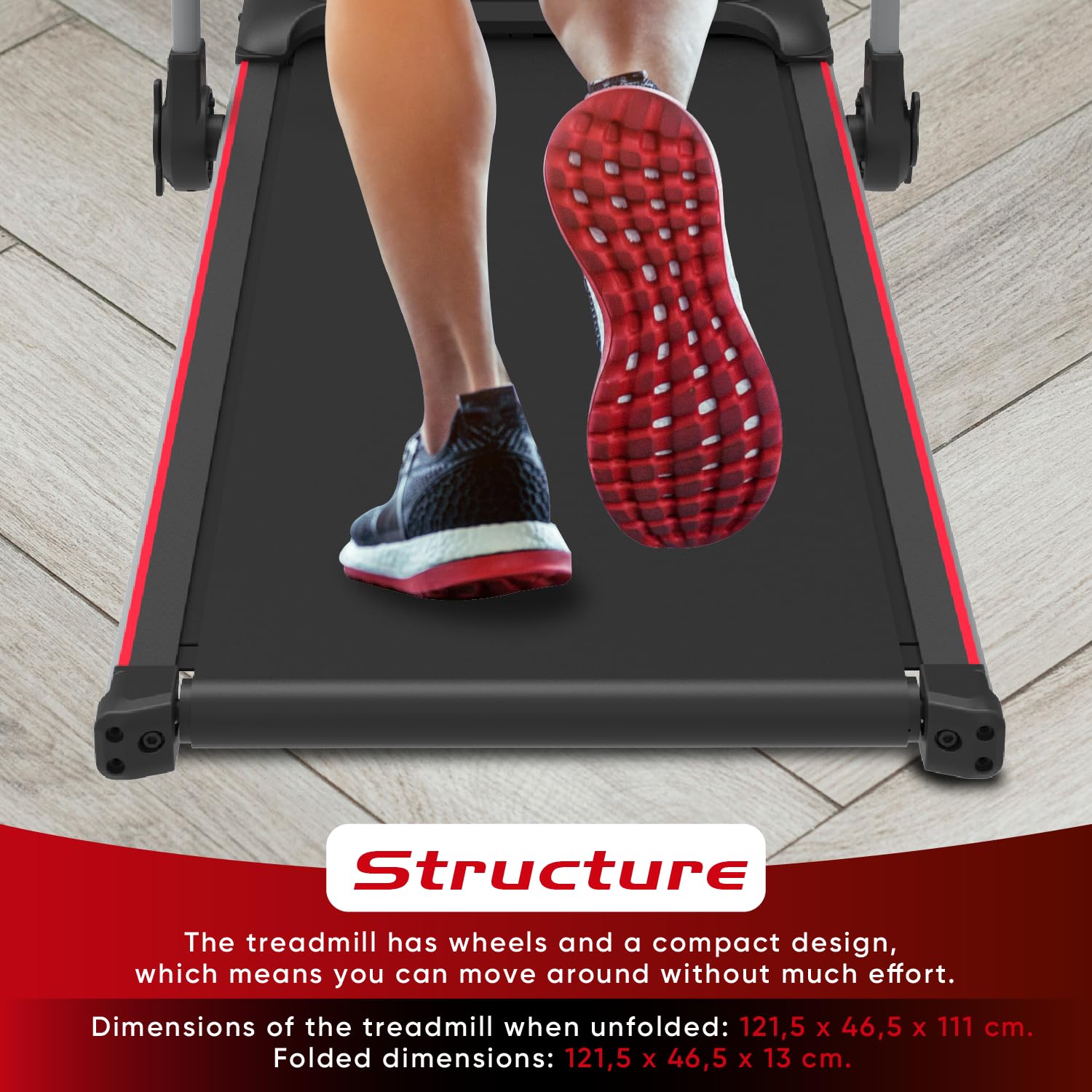 Walden Laufband Elektrisch Klappbar F2800 – Walking Pad für Zuhause & Büro, 2,5 PS Motor, Geschwindigkeit 1–10 km/h, 12 Programme, LCD Display, Fitness & Abnehmen (F280L)