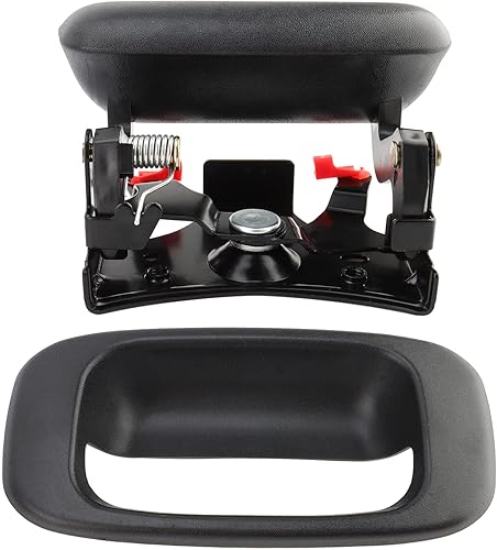 ADP Kit de bisel de manija de puerta trasera negra texturizada para Chevrolet 1500 Silverado 1999-2006  GMC Sierra 1500 1999-2005 incluye 2007