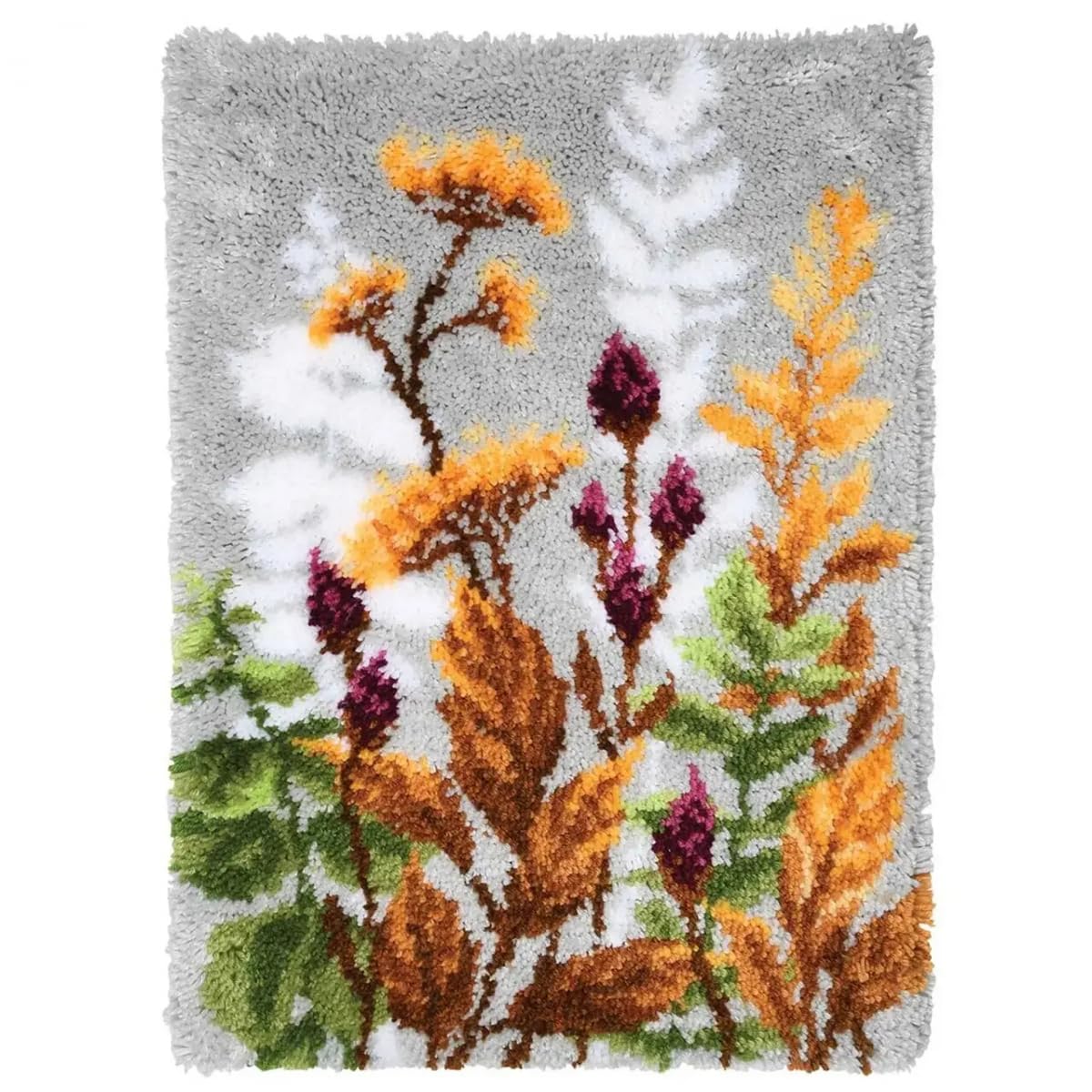 Diy Kit Per Fabbricare Tappeti Kit Tappeto Con Gancio Di Chiusura Con Fiori Colorati，Tappeto Fai Da Te，Per Adulti，Con Tela Stampata A Colori，Ricamo All'Uncinetto，Set Di Tappeti Per La 35x46in