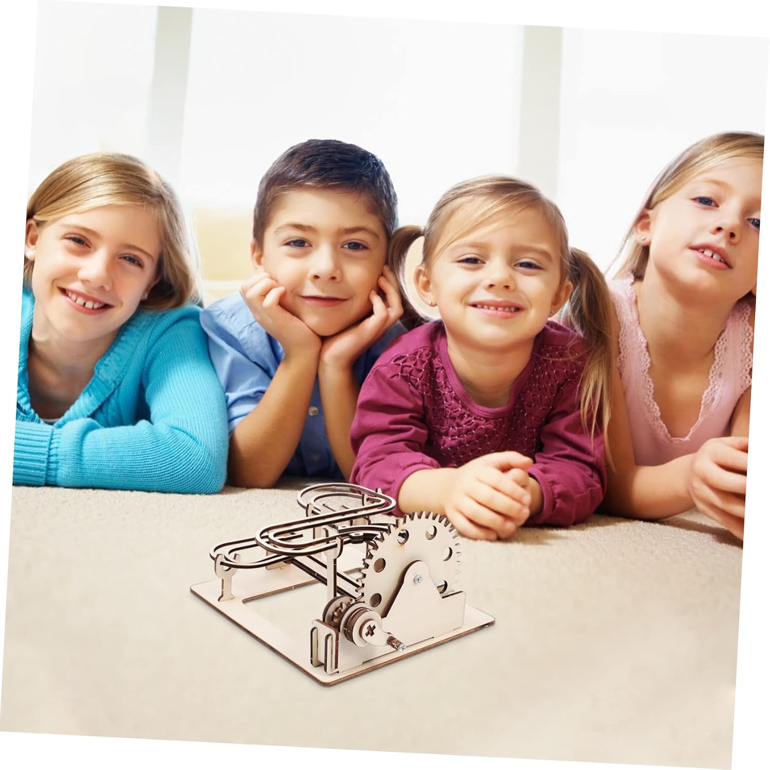 1Set Wooden Marble Run Puzzle DIY Track Bead Game for Enhances Hand Eye Coordination Creative Thinking Safe Educational Plaything