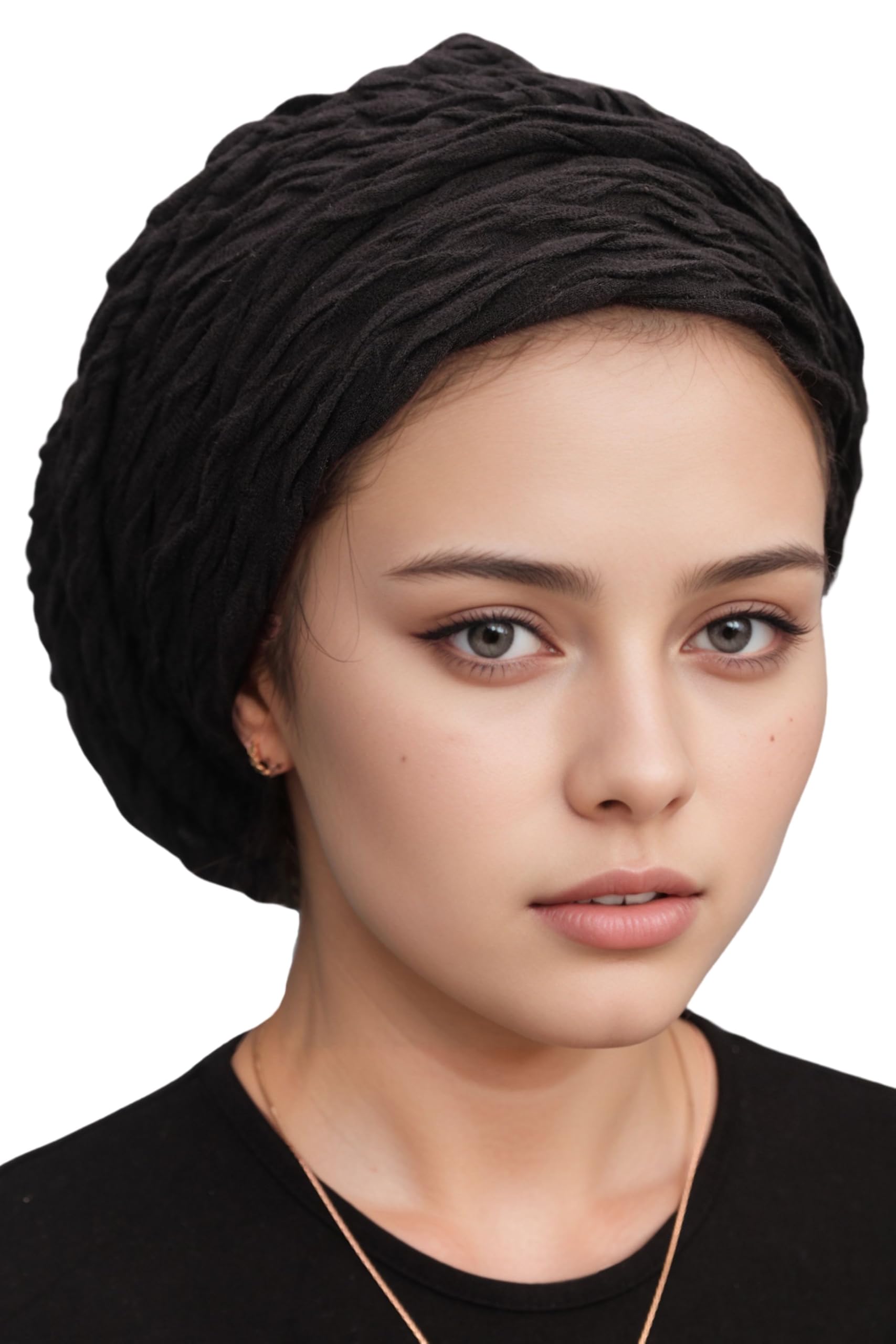 Jüdische Kopfbedeckung für Damen, Samt, Barett, Tichel, Schlauchschal