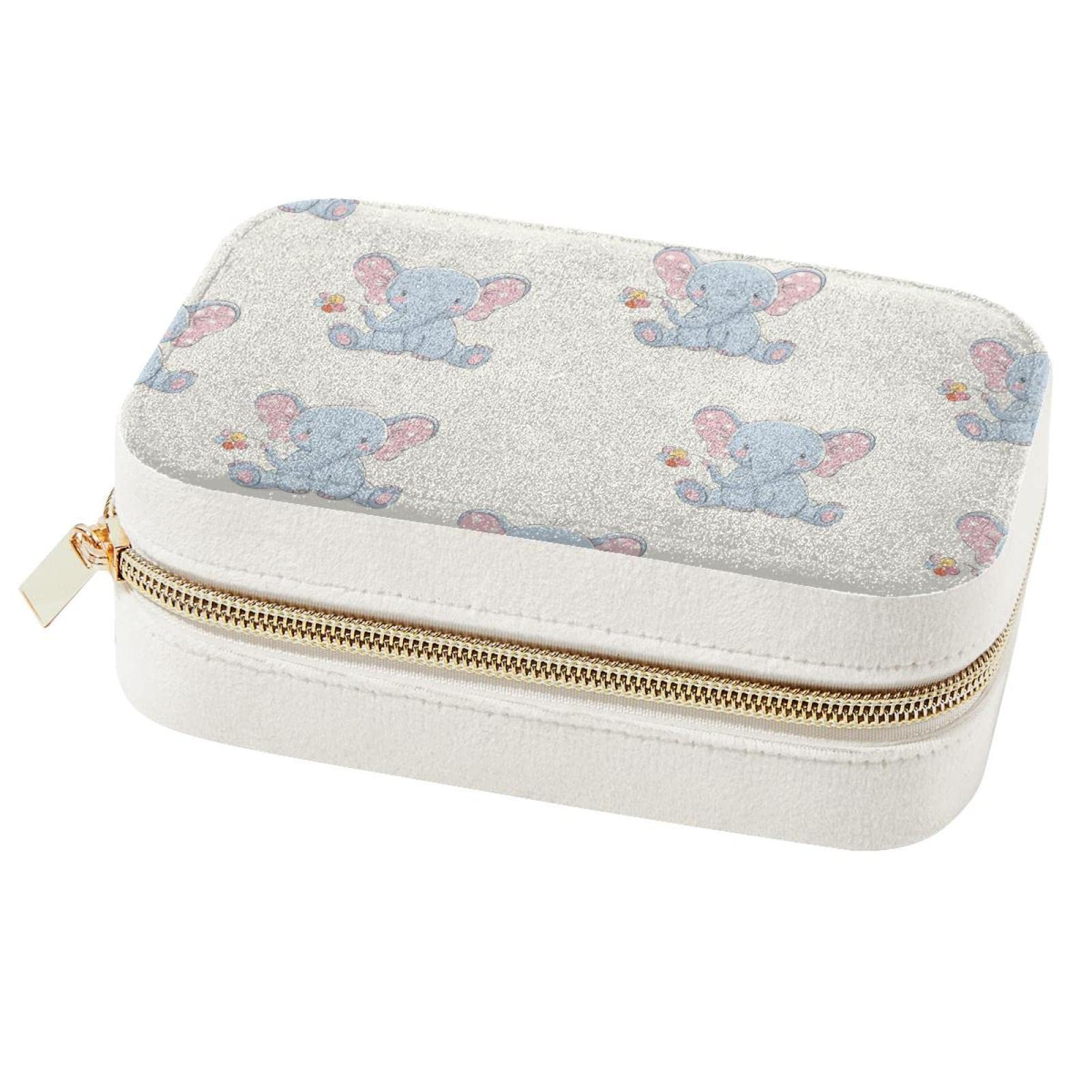 Cadeaux de demoiselle d'honneur boîte à bijoux portable éléphant
