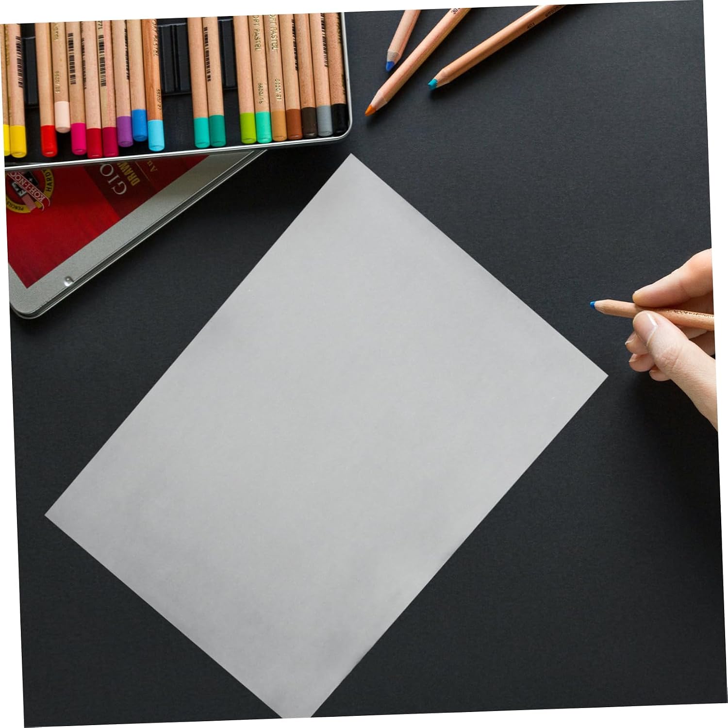 Angoily 50sheets Ink Transfer Paper Sheets of Tracing Paper Translucent for Invitations Art Projects
