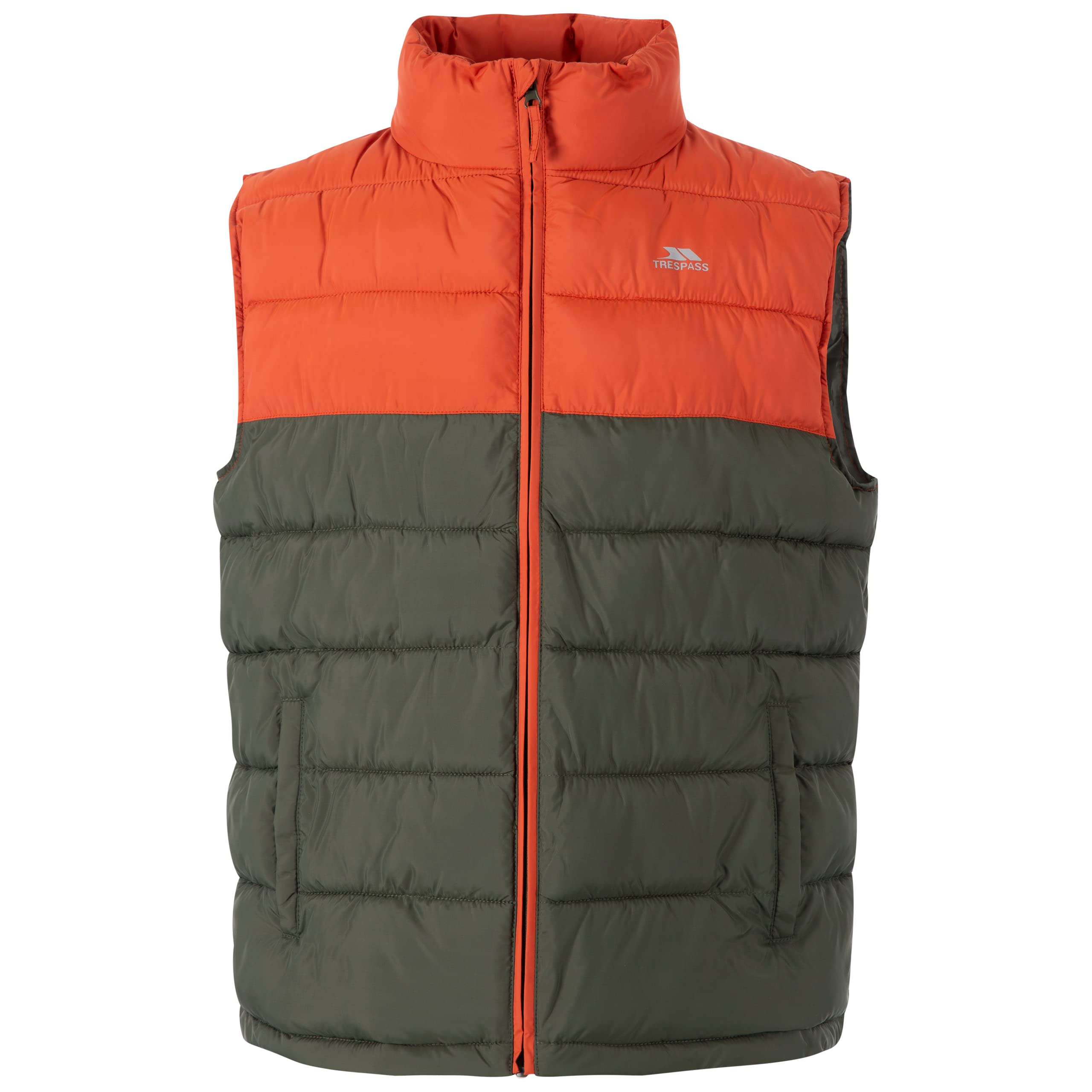Trespass (M, Burnt ) Mens Padded Gilet Bodywarmer Oskar Gilet Orange