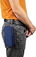 Vista 7 de Funda con clip para cinturón de teléfono celular para hombre, bolsa vertical para viajes al aire libre para teléfono inteligente con trabilla