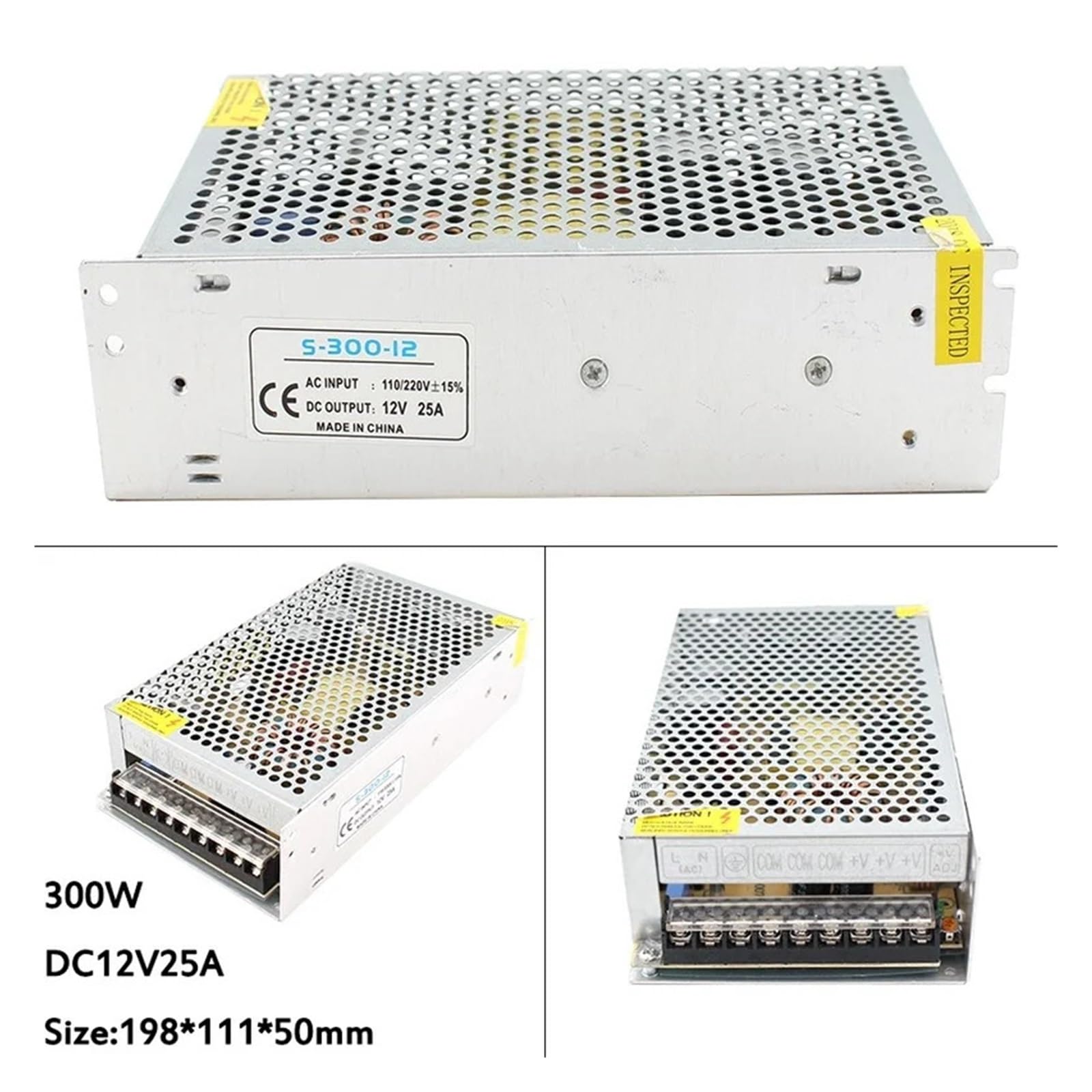1PCS Trasformatore di Illuminazione DC 5V 12V 24V 36V Adattatore di Alimentazione 5 12 24 36 V 1A 2A 3A 5A 6A 8A 10A 15A 20A Driver LED HA CONDOTTO LA Luce di Striscia Laboratorio(10A,DC12V)