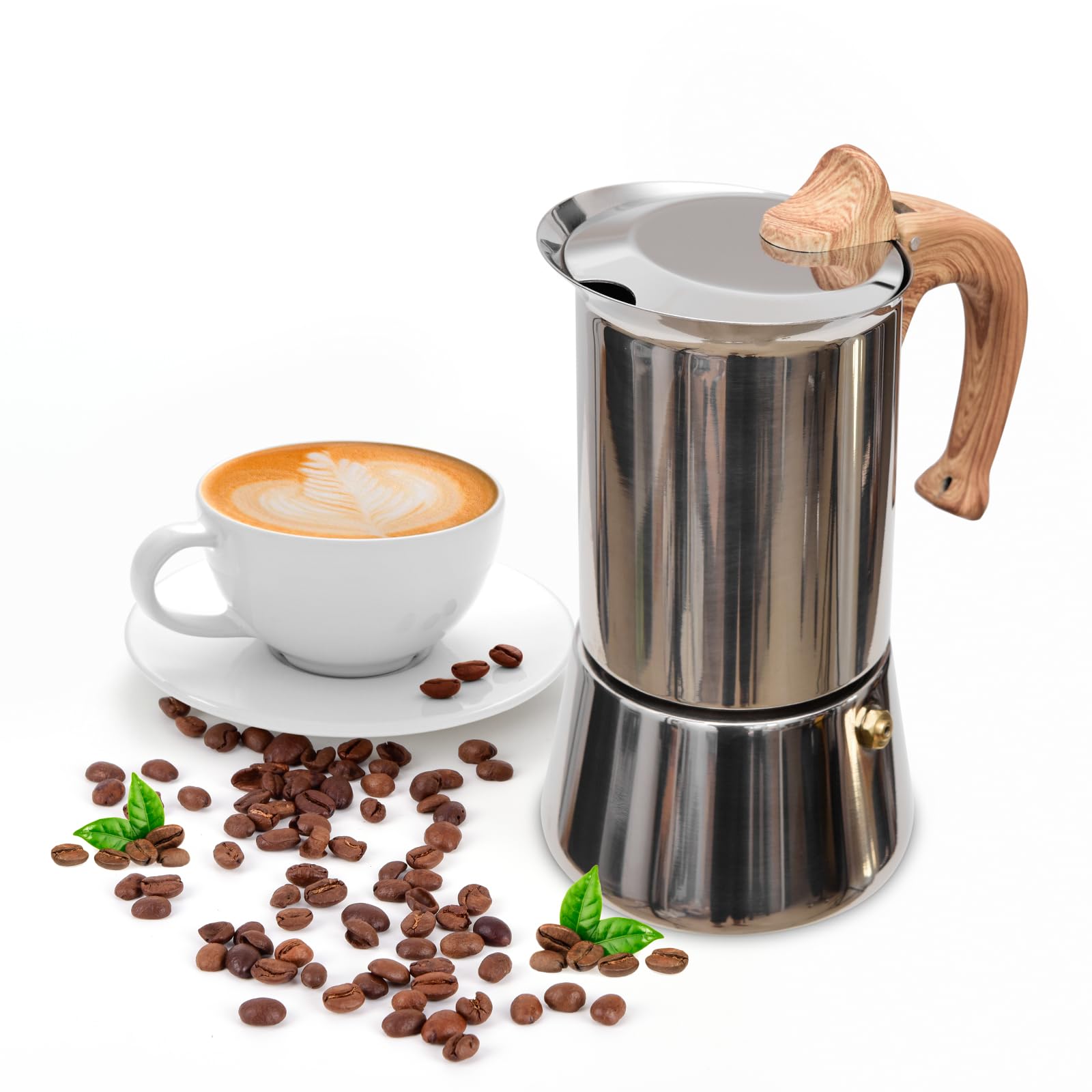 Amazon.com: JingleChoo Induction Moka Pot, Stainless Steel