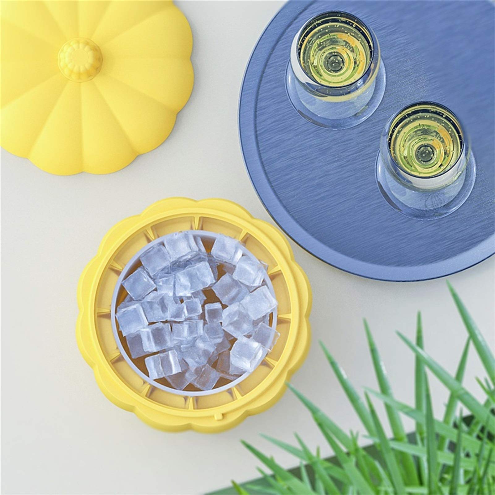 Cubeta​para Hielo, 1 Uds. Herramientas para Hacer Cubos de Hielo de Silicona con Tapa, Whisky, Vino, cóctel, Barware DIY