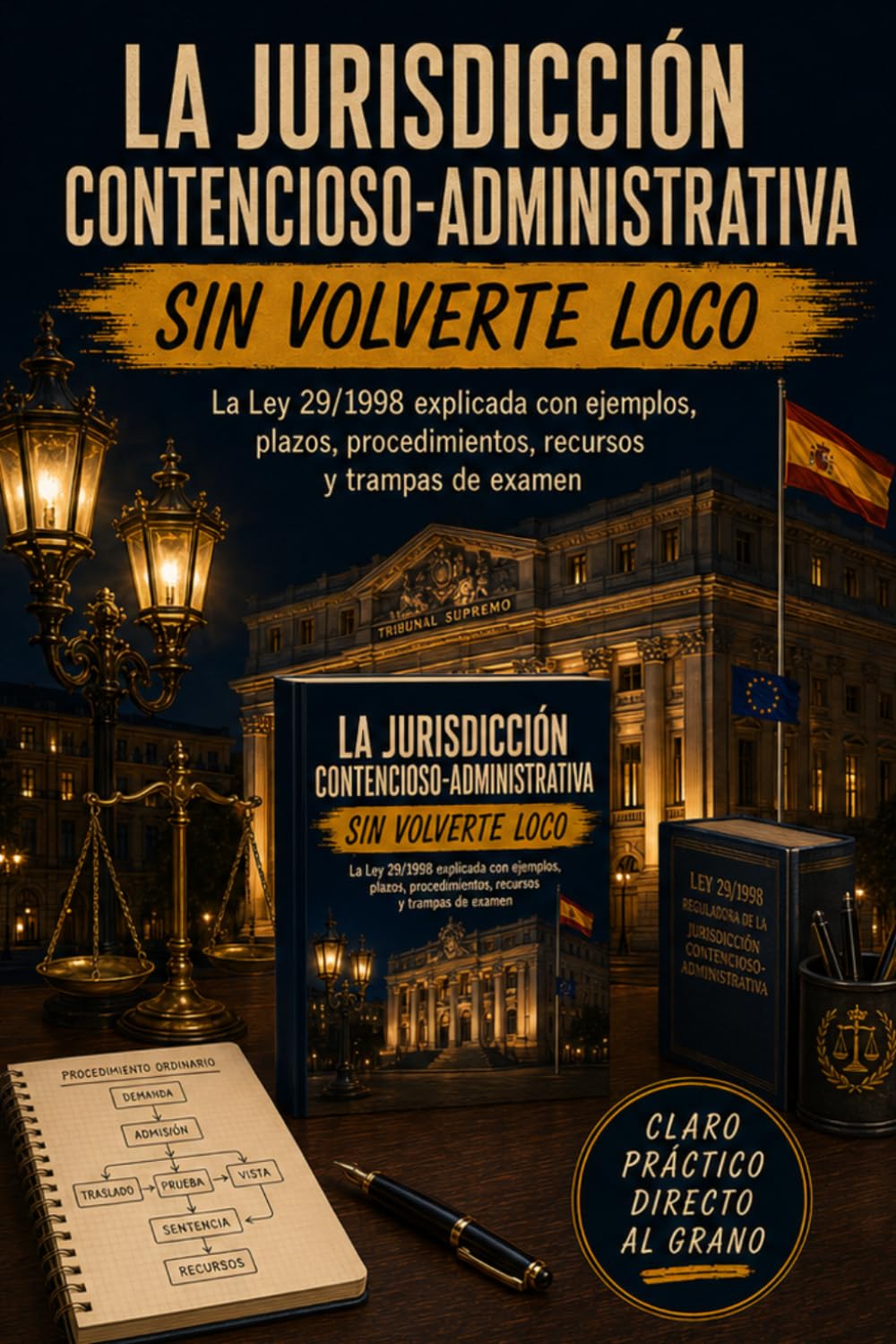 LA JURISDICCIÓN CONTENCIOSO-ADMINISTRATIVA SIN VOLVERTE LOCO: La Ley 29/1998 explicada con ejemplos, plazos, procedimientos, recursos y trampas de examen