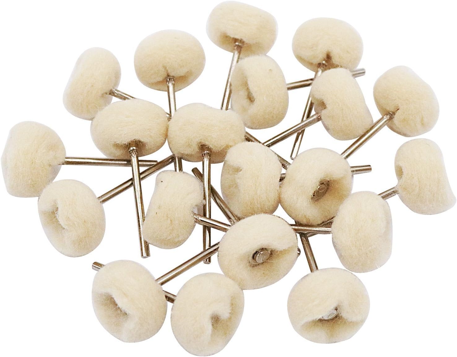 – Mounted Cotton Polishing Buff Wheel 2.35mm Shank Rotary Tools Pack of 20pcs