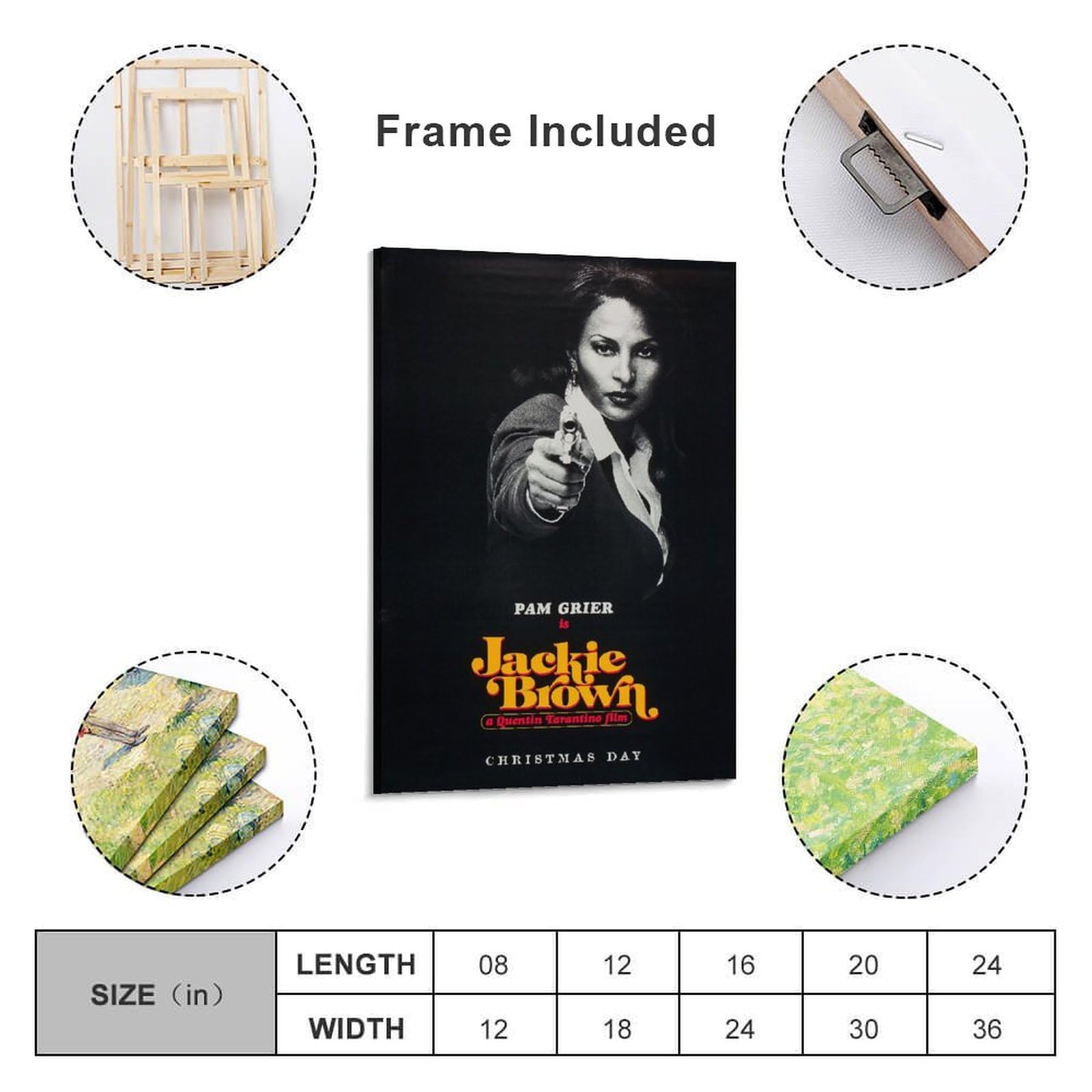 Amazon.co.jp: キャンバスポスターJackie Brown古典映画のポスター 