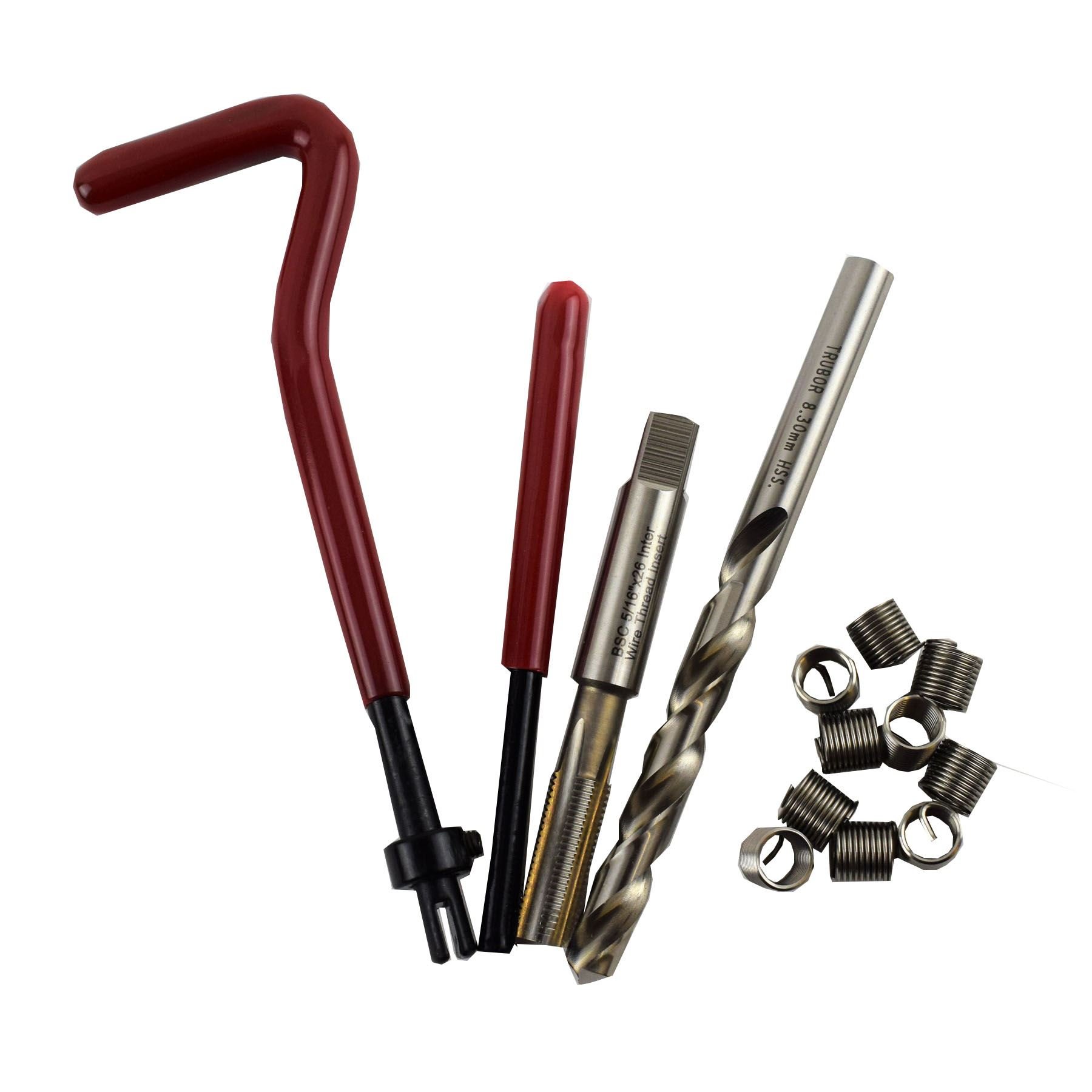 AB Tools-Unithread 5/16" x 26 Filettatura BSC Tocca la Riparazione Kit Fresa Helicoil filettature danneggiate 14Kit pc
