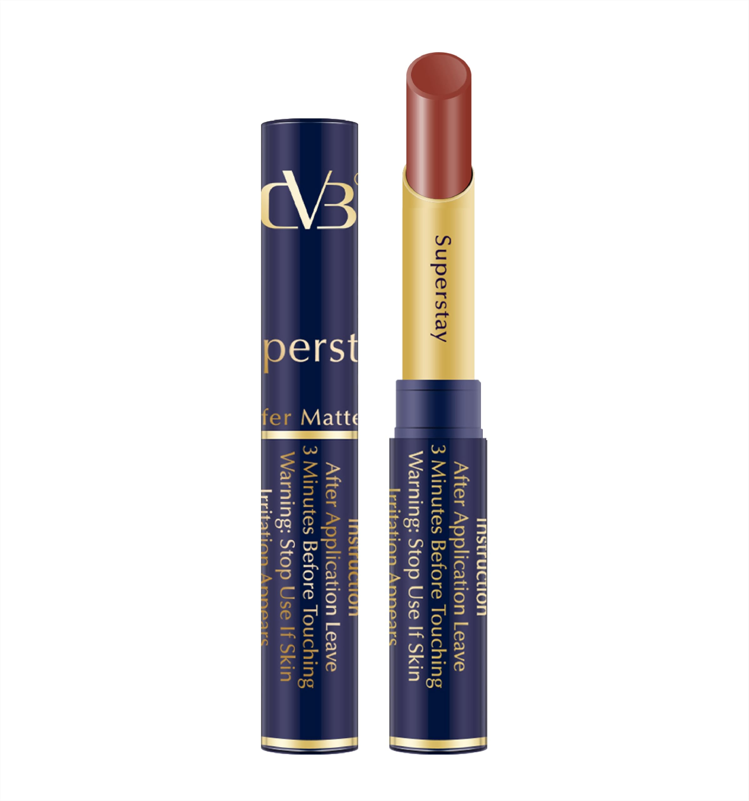 CVB Lipstick Matte Super Stay | Up to 12 Hours Long Lasting | Smudge Proof and Waterproof Lipstick for Women (KINDA SEXY, 3.5 GM)