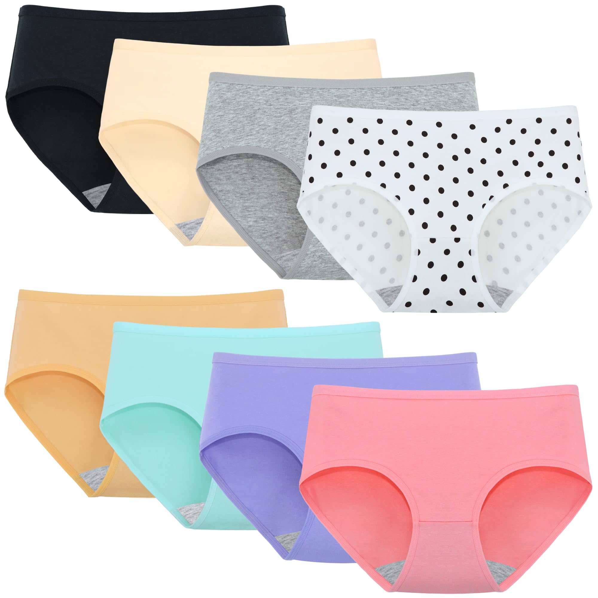 Girls Underwear Cotton Panties for Teens Comfort Briefs Soft Underpants Multipack