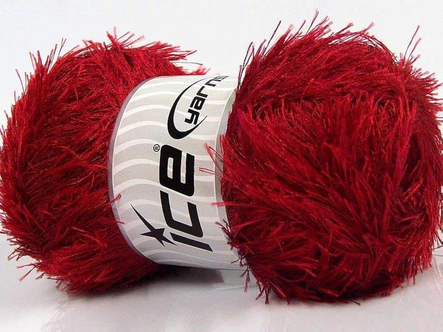 Ice Yarns Dark Red Eyelash Yarn - 100 Gram (3.53 Ounces) 164 Yards (150 Meters), Polyester