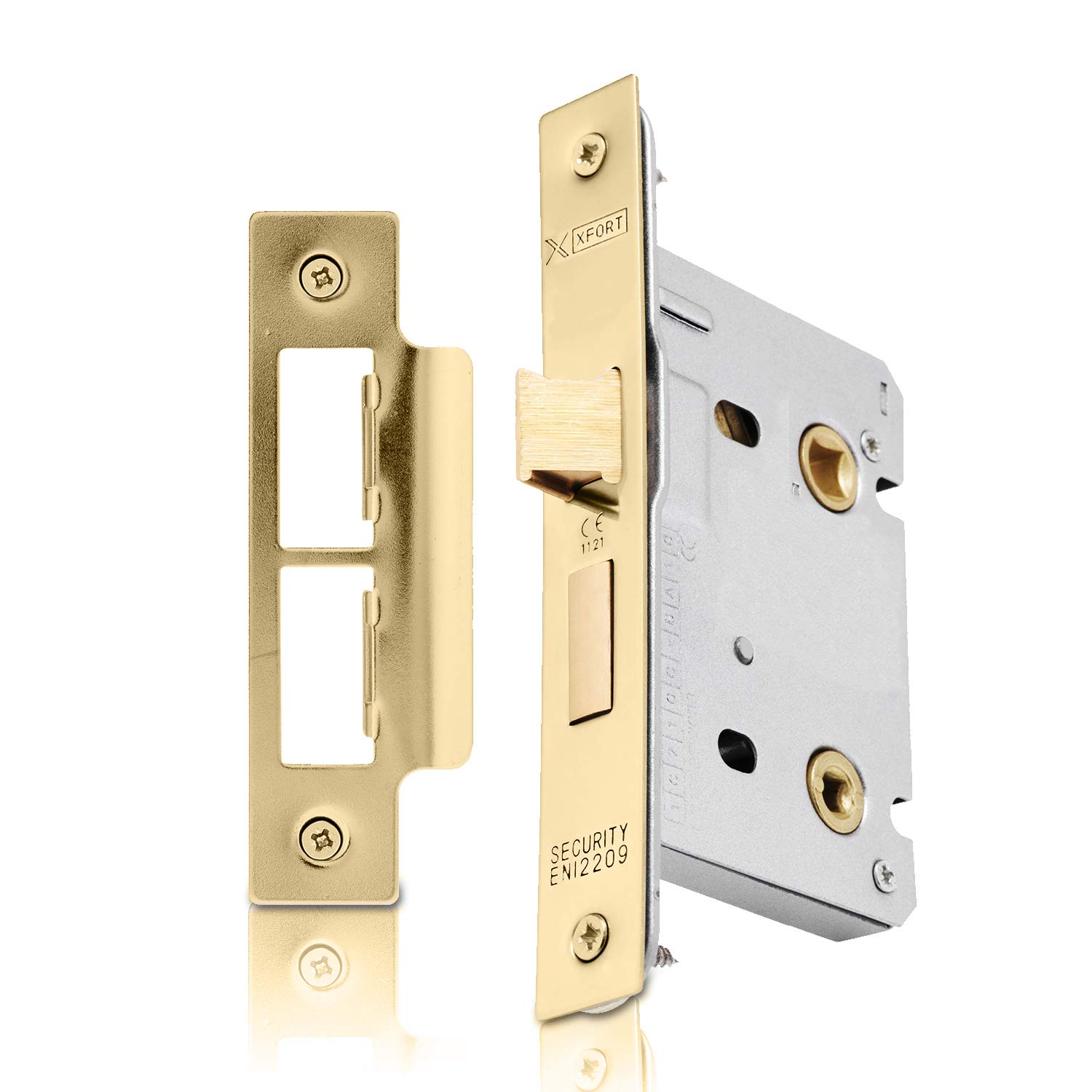 Buy XFORT® Polished Brass Bathroom Lock 75mm for Internal Wooden Doors