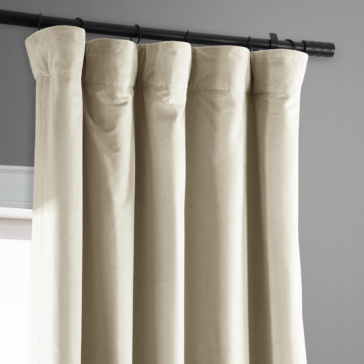 HPD Half Price Drapes Signature Velvet Thermal Blackout Curtains for Living Room 63 Inch Long (1 Panel) Rod Pocket Insulated Blackout Curtains for Bedroom Window Curtains 50W x 63L - Image 4