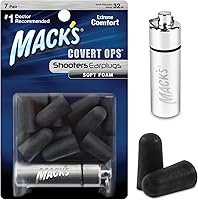 Vista 1 de Mack's Covert Ops Soft Foam Shooting Ear Plugs, 7 Pair Plus Travel Case - 32 dB High NRR, 37dB SNR - Comfortable Earplugs for Hunting, Tactical