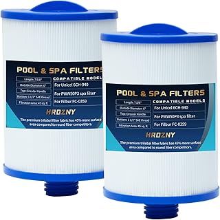 Spa Filters Replacement for Unicel 6CH-940, Hot Tub Filter Compatible with PWW50P3 Spa Filter,for Viking Spa Hot Tub Filter,for Filbur FC-0359, 2 Pack