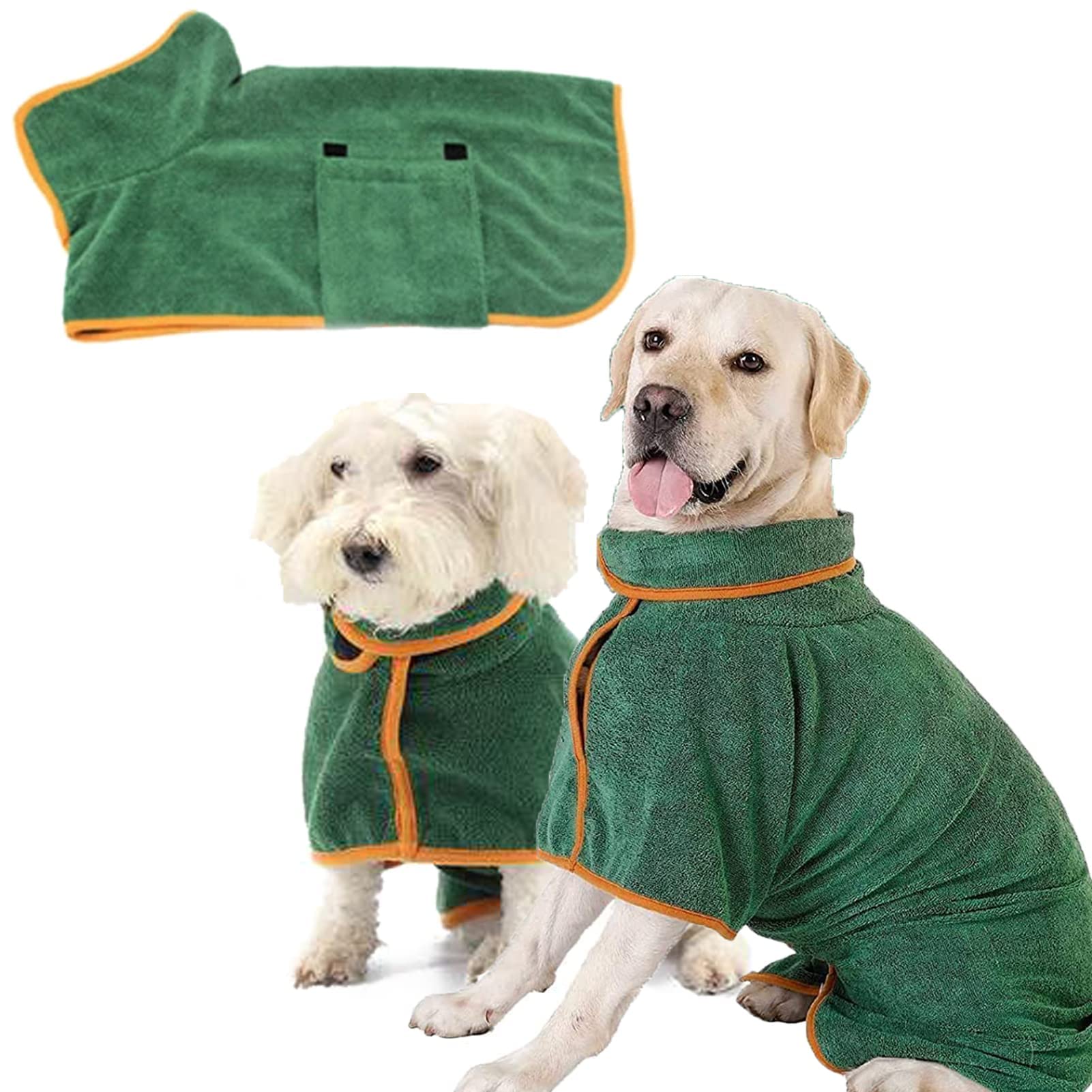 Absorbent pet Bathrobe,Dog Drying Coat Bathrobe Towel, Super Absorbent Terry Robe Thick Towel,Pet Quick Drying Moisture Absorbing with Adjustable Collar and Waist (L) (B09L4HP5TZ) Amazon Price History, Amazon Price Tracker