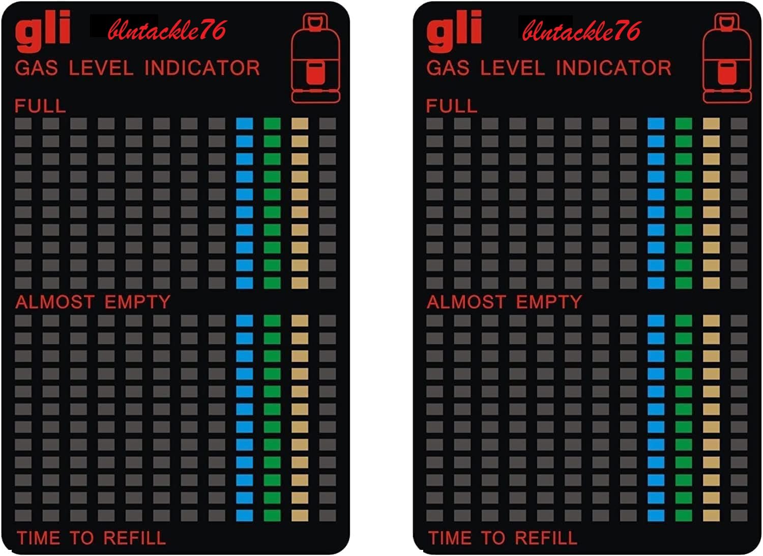 Gasflaschen Füllstandsanzeige 3-tlg Magnetisch - Für Grill & Camping