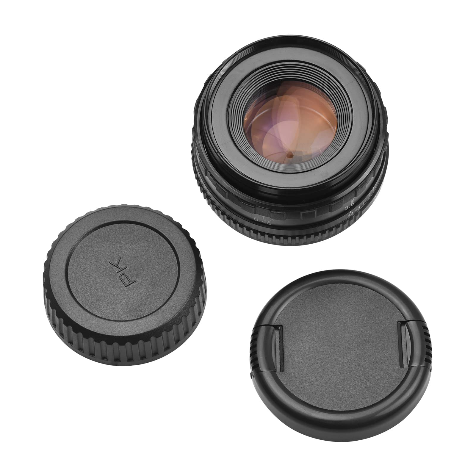 HUIOP 50 mm F1.7 Obiektyw aparatu z dużym przysłoną ręczne ustawianie ostrości Zamiennik obiektywu PK do aparatów Pentax K1/K-1 Mark II z pełną ramką