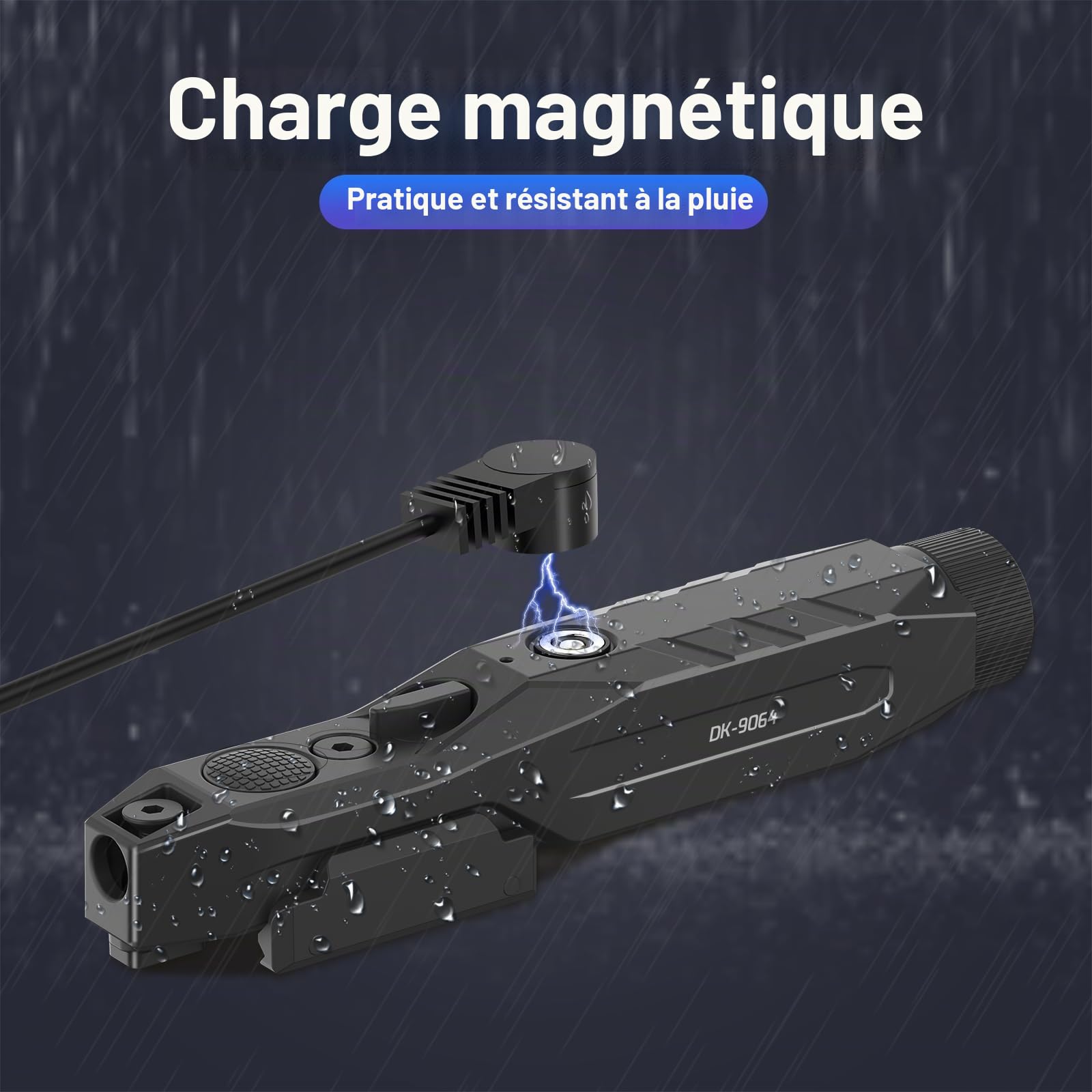 DARKFANG Lampe Tactique de 1450 lumens avec télécommande pour Picatinny et M-Rails