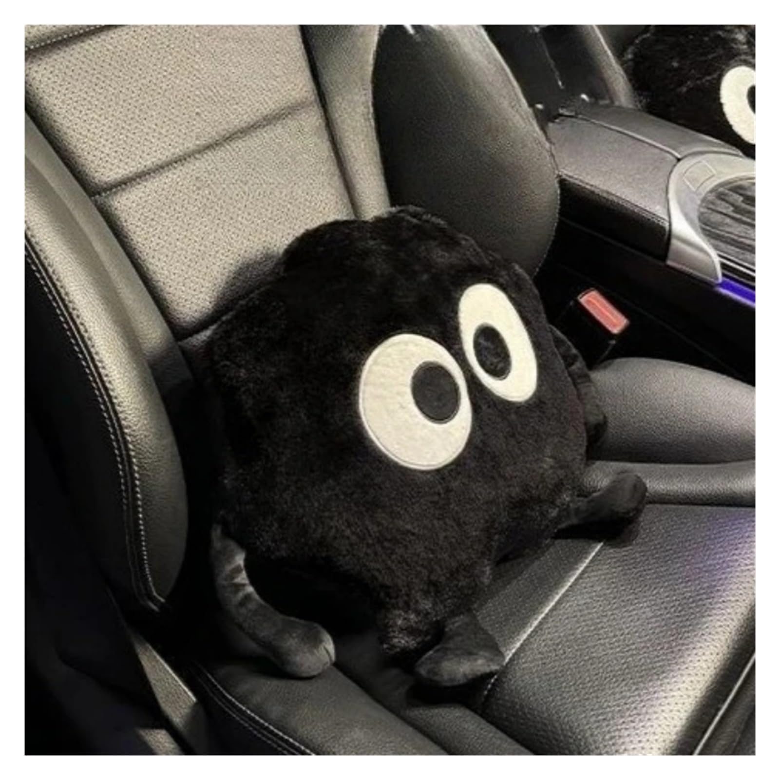 Hviyroi car seat cushion Cute Coal Ball Car Headrest Kids Sleeping Neck Pillow(Lumbar support)